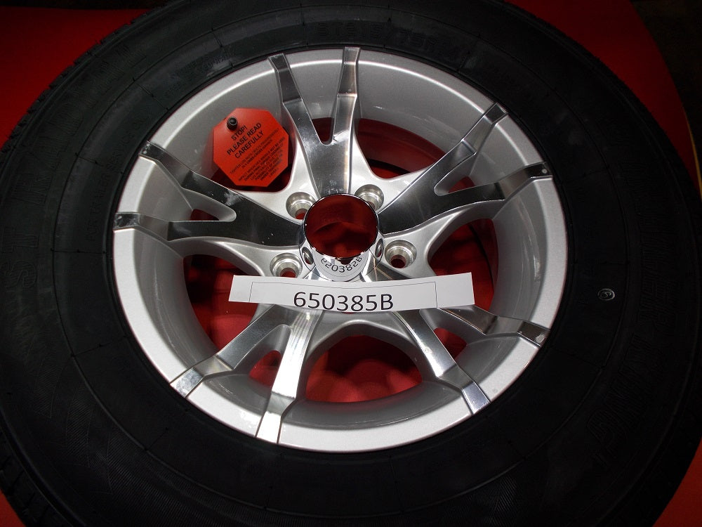 TIRE-ASSY 14" SLVR V-SPK 2200LB 8 PLY TIRE KING II'15 NLA