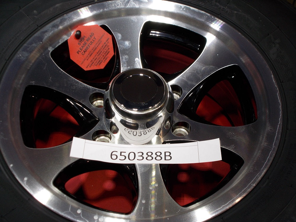 "WHEEL/TIRE-15"" BLK MACH NXT 2830LB 10PLY TIRE '15"