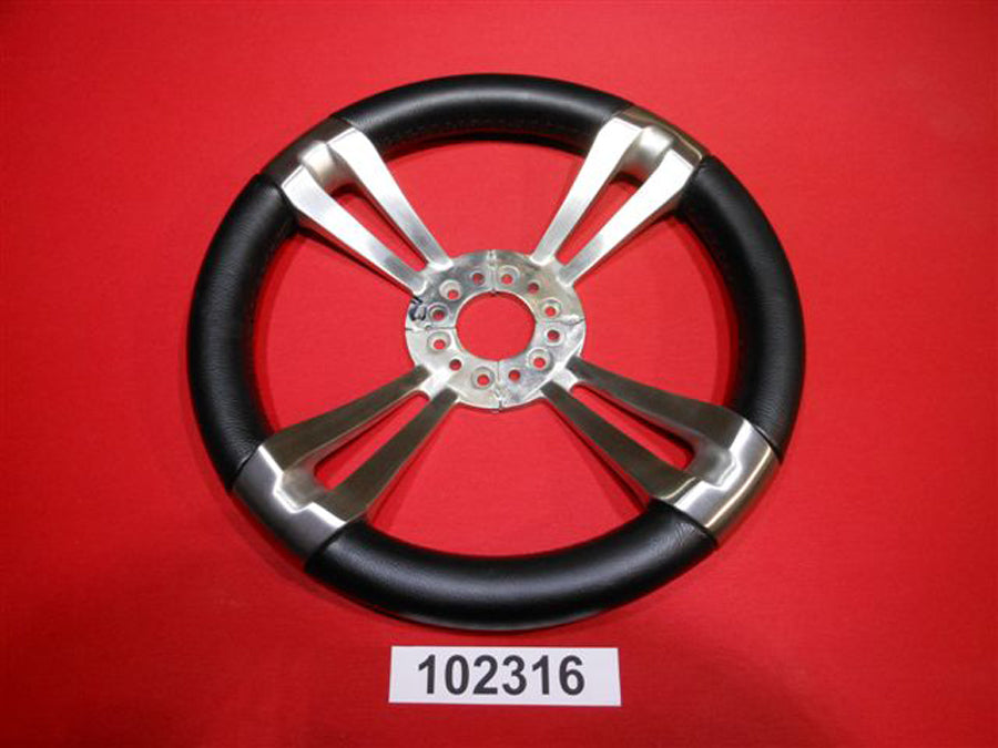 STEERING WHEEL-4 SPOKE BRUSHED '13-'14 NLA