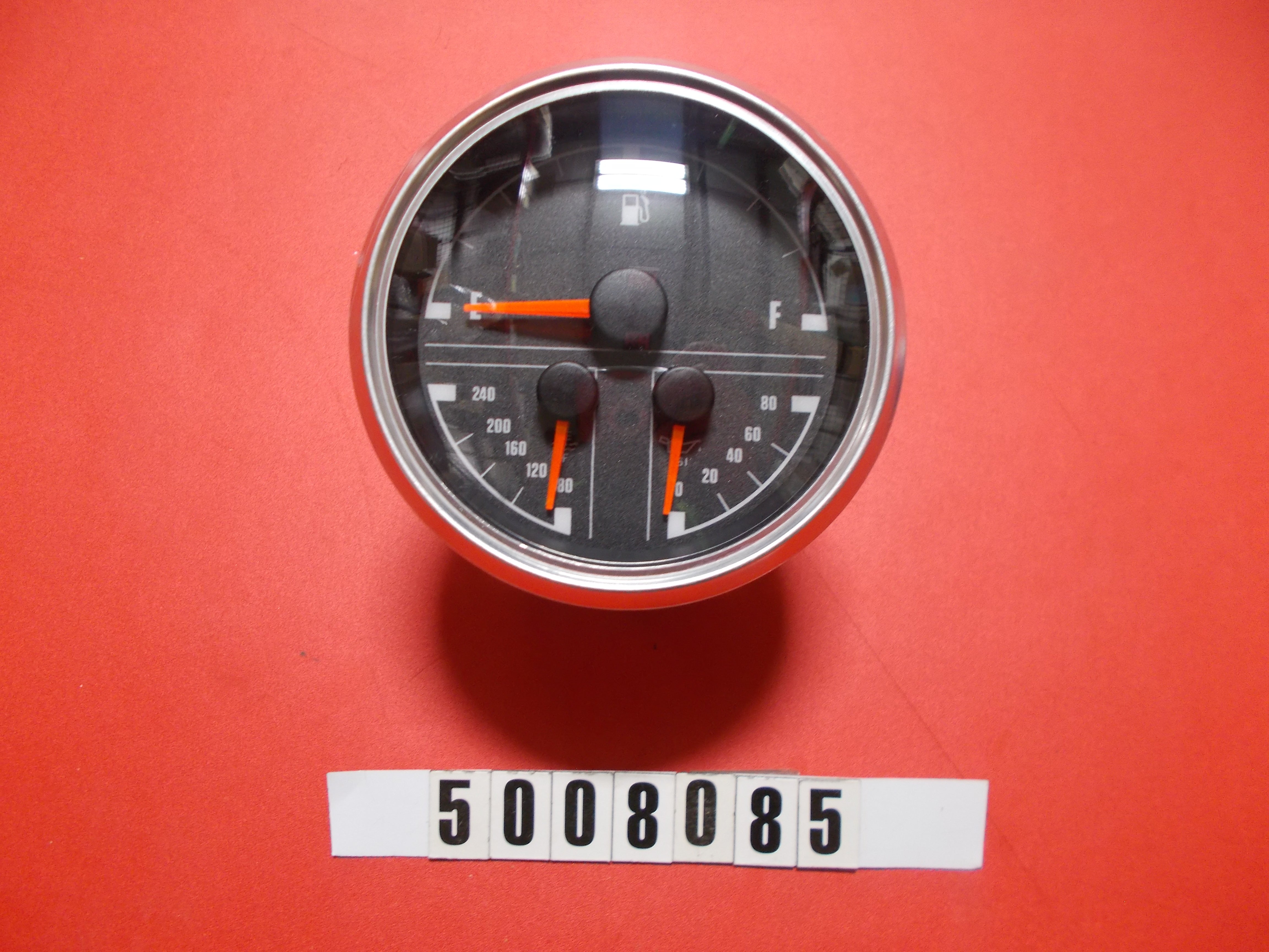 GAUGE 3-in-1 TEMP/FUEL/ OIL 3" BLACK W/RED LIGHT'17 NLA