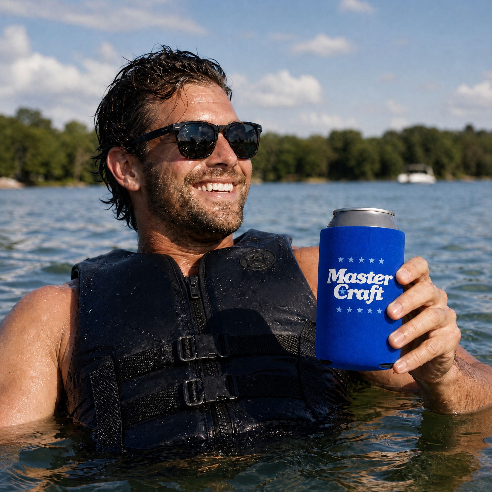 Stacked Retro Neoprene Koozie