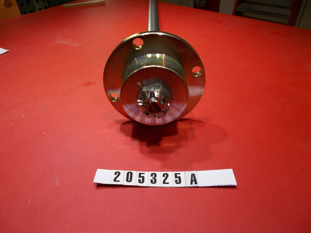 "SHAFT-52.5x1 1/8x5"" DOUBLE SPLINED W LRG COUPLER NUT REVA"