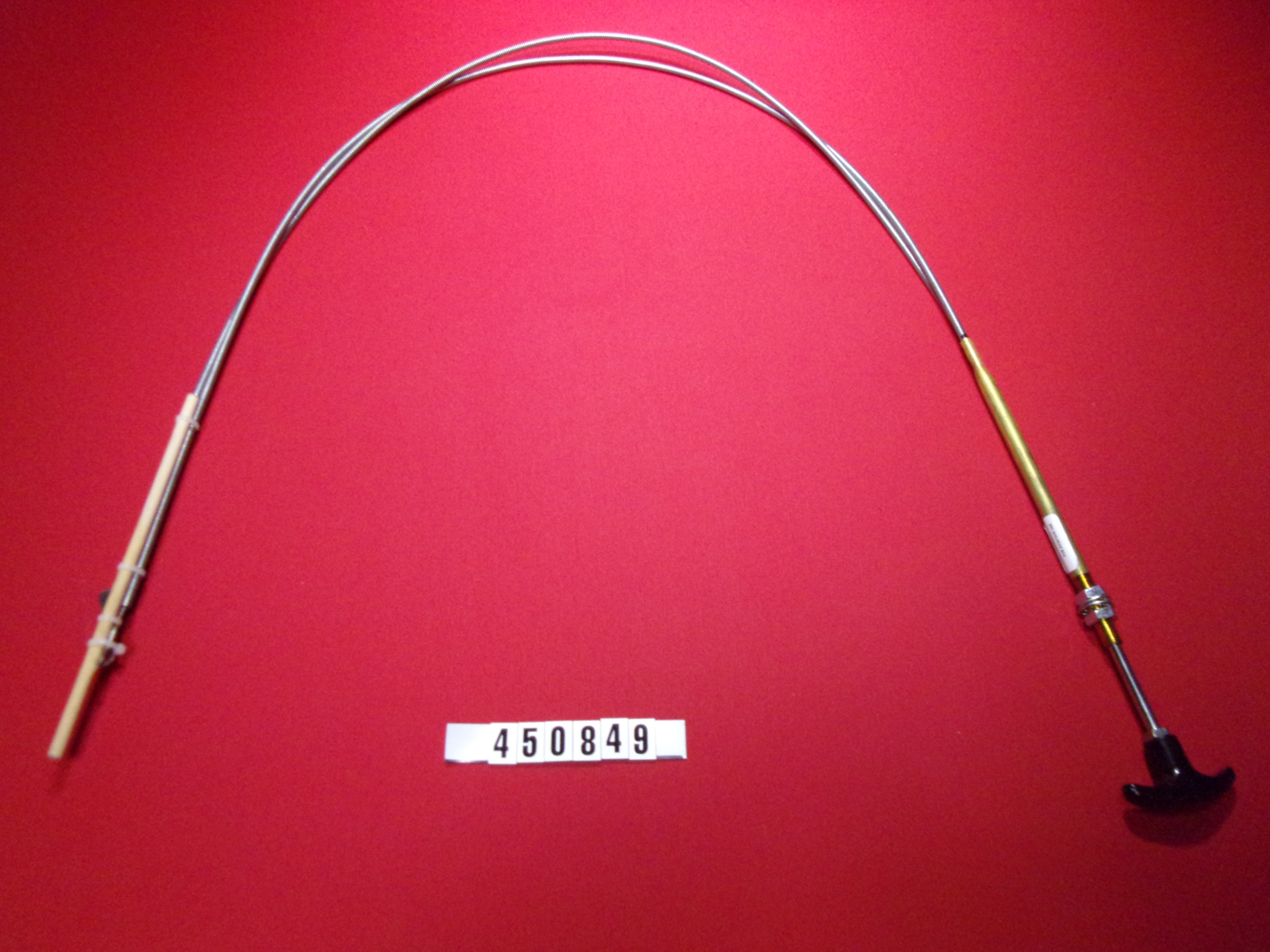 Replaced by Part# 450849A : CABLE-DUAL PULL 45" W/T-HANDLE/END EYELETS