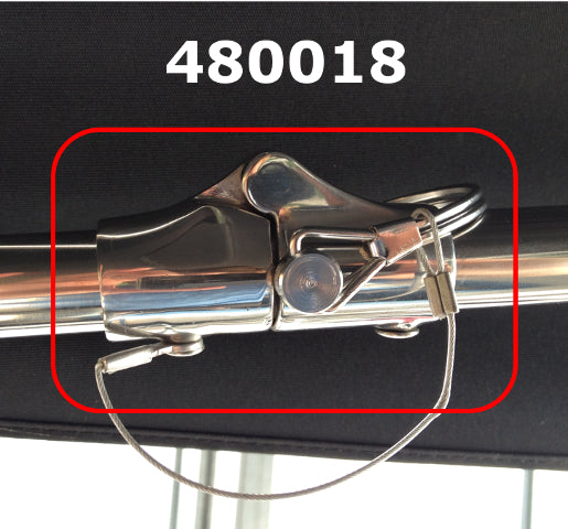 BIMINI-HINGE FOLDING S.S. - USE WITH 485020PP PUSH BUTTON RELEASE PIN