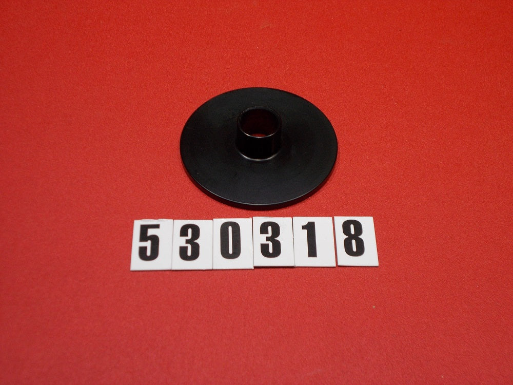 Replaced by Part# 530327 : BUSHING-FLIP SEAT.125" PLASTIC SLEEVE X10/30 '13 2" OUTTER DIAMETER 1/2" INNER DIAMETER 1/2" SHOULDER NO RADIUS**USED UP TO OCT. 2012** NLA USE 530327 NLA