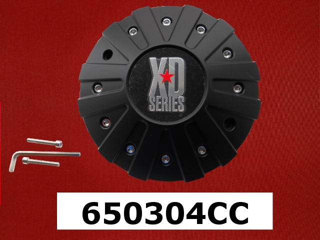 WHEEL-CENTER CAP BLACK MONSTER XD LOW PROFILE W/ 2 MOUNTING BOLTS