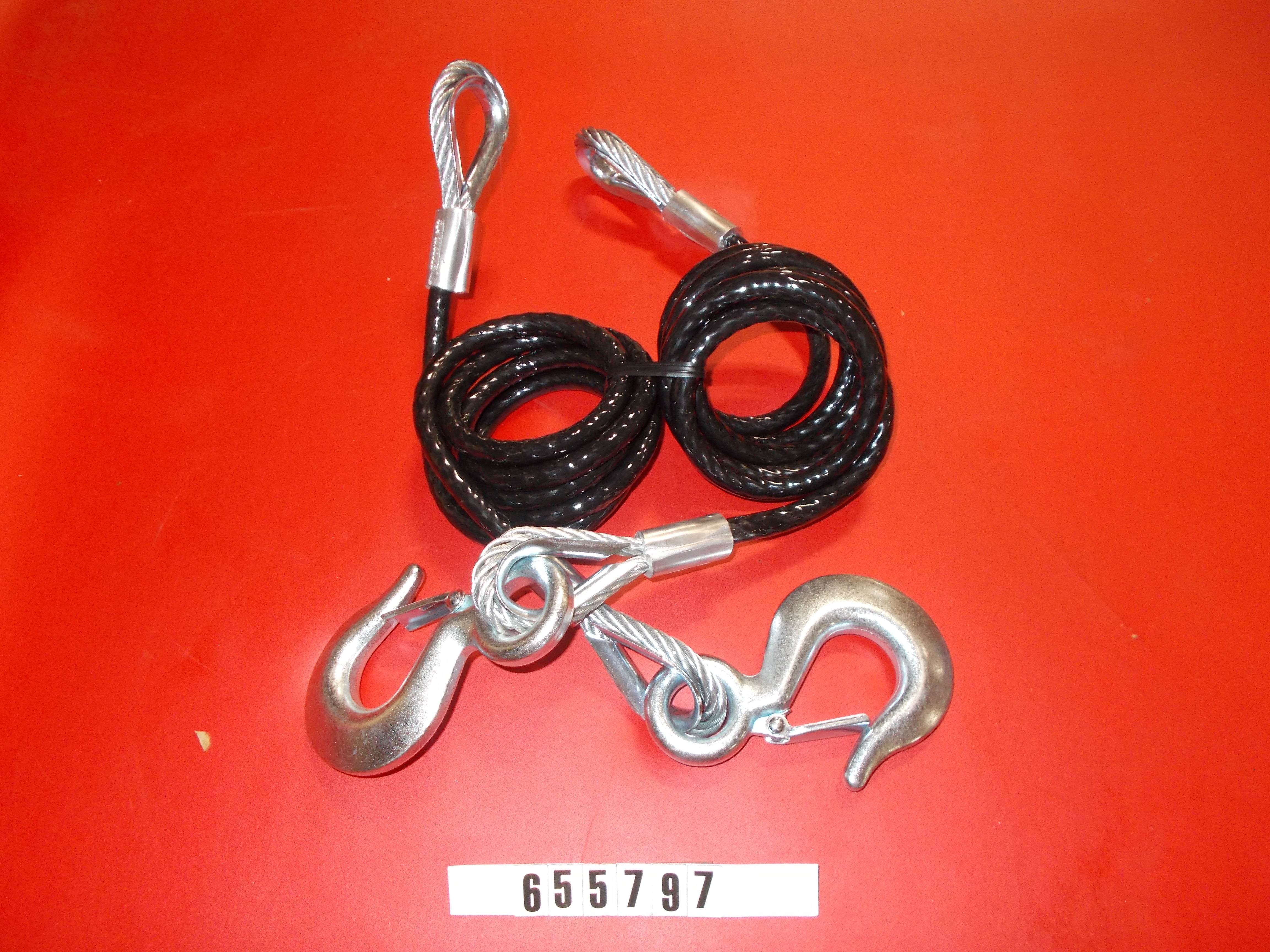 "CABLE-SAFETY CABLE 5/16 X 66"" W/SAFETY CATCH"