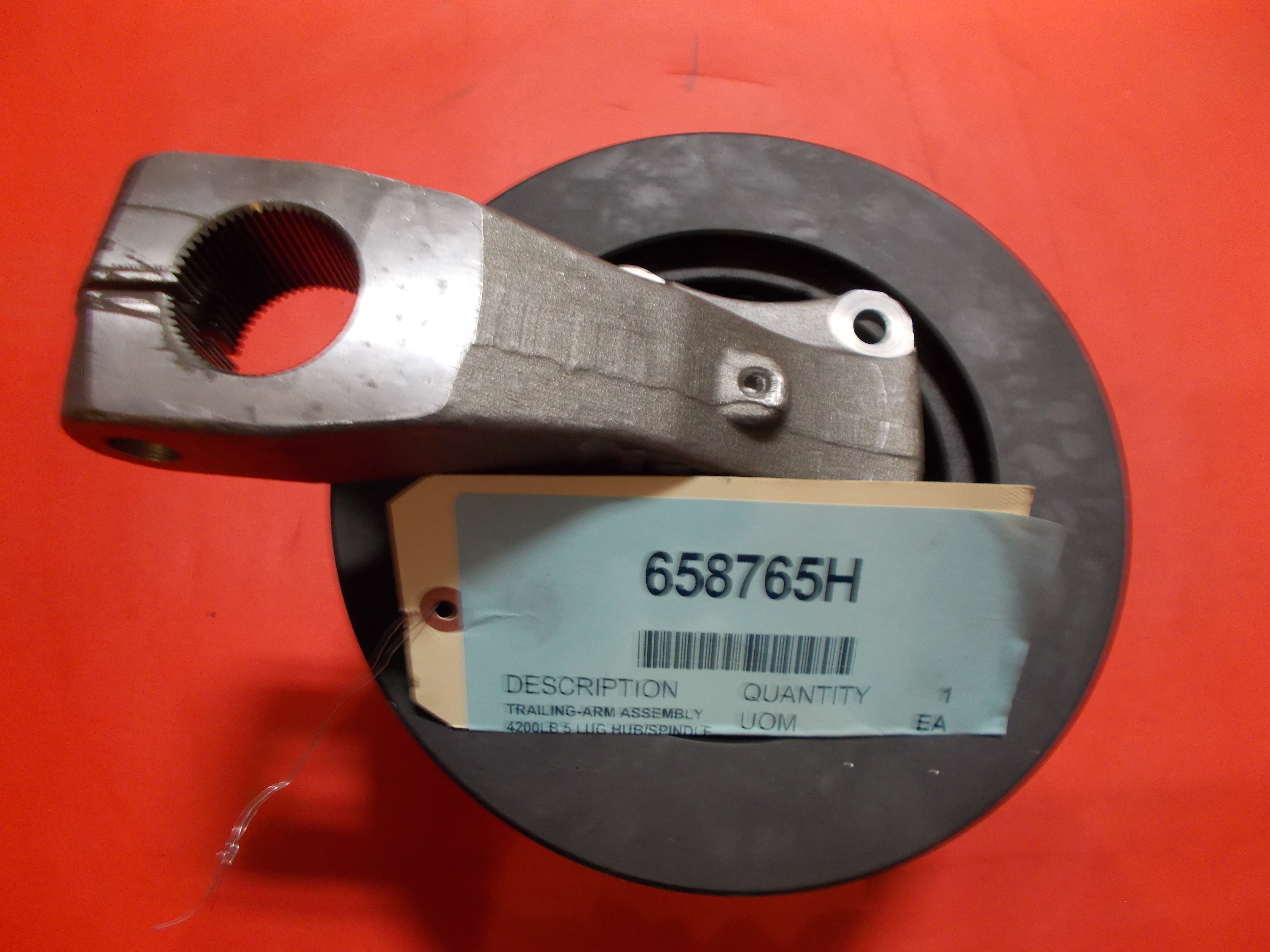 TRAILING-ARM ASSEMBLY 4200LB 5 LUG HUB/SPINDLE ARM / VAULT CAP '11-'14