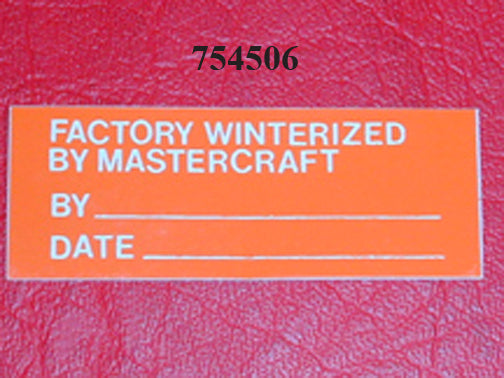 DECAL-FACTORY WINTERIZE D BY MBC