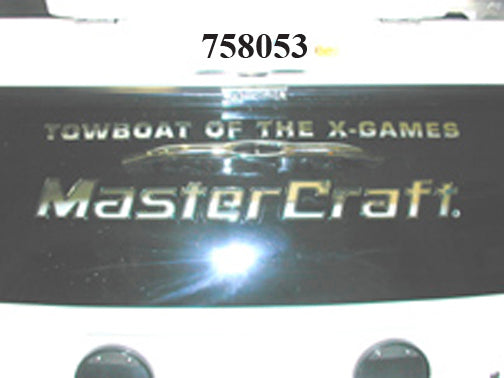 DECAL-TOW BOAT X-GAMES TRANSOM FLEXCON CHROME DRIP MOLD XSTAR '01-05