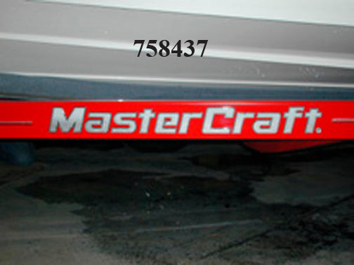 Replaced by Part# 758437A : "DECAL - TRAILER ""MASTERCRAFT"" SILVER P/S's '02"