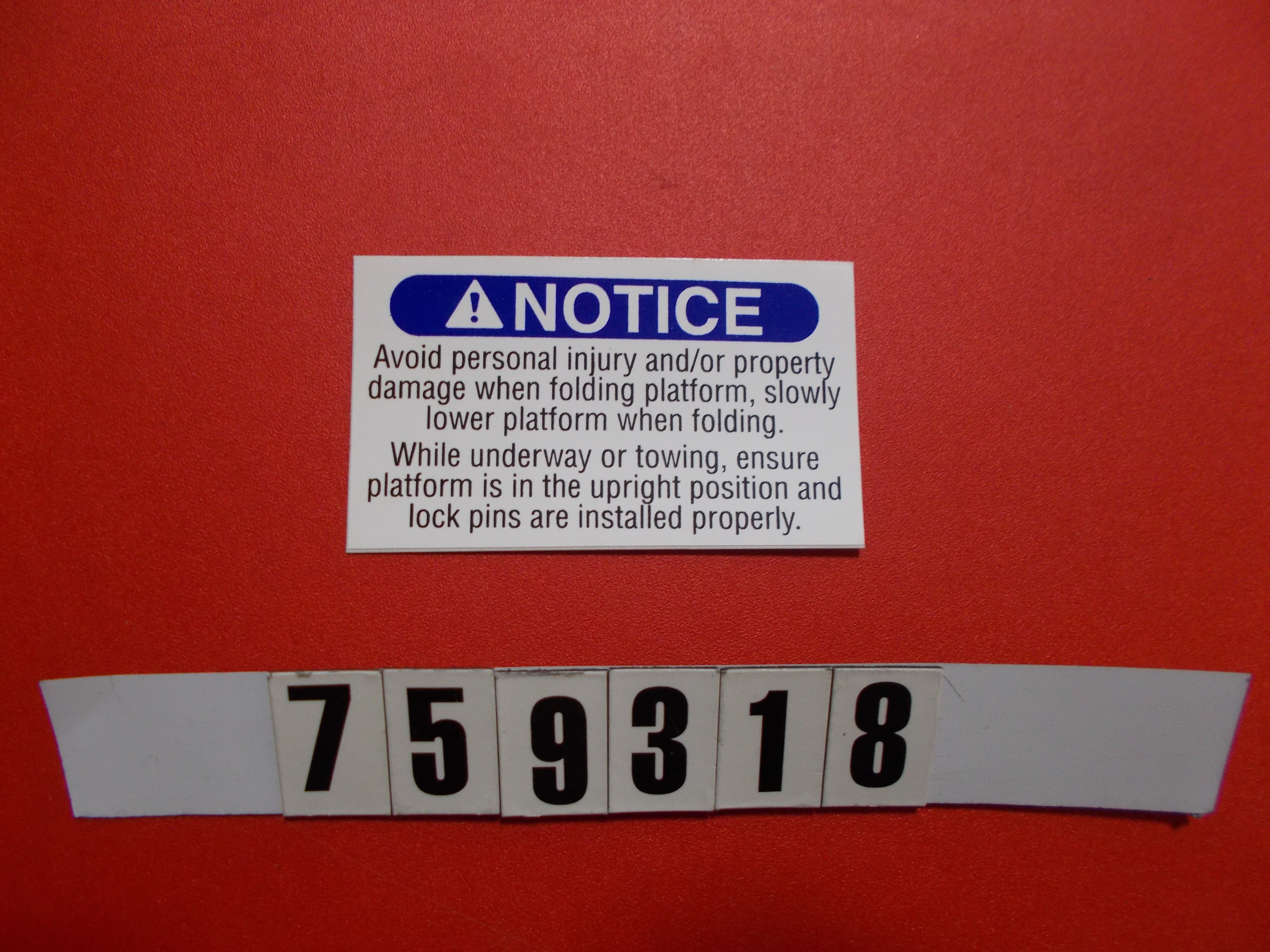 LABEL-FOLDING PLT BRACKET190/197/214/200/215/230/245/220 '08-'14