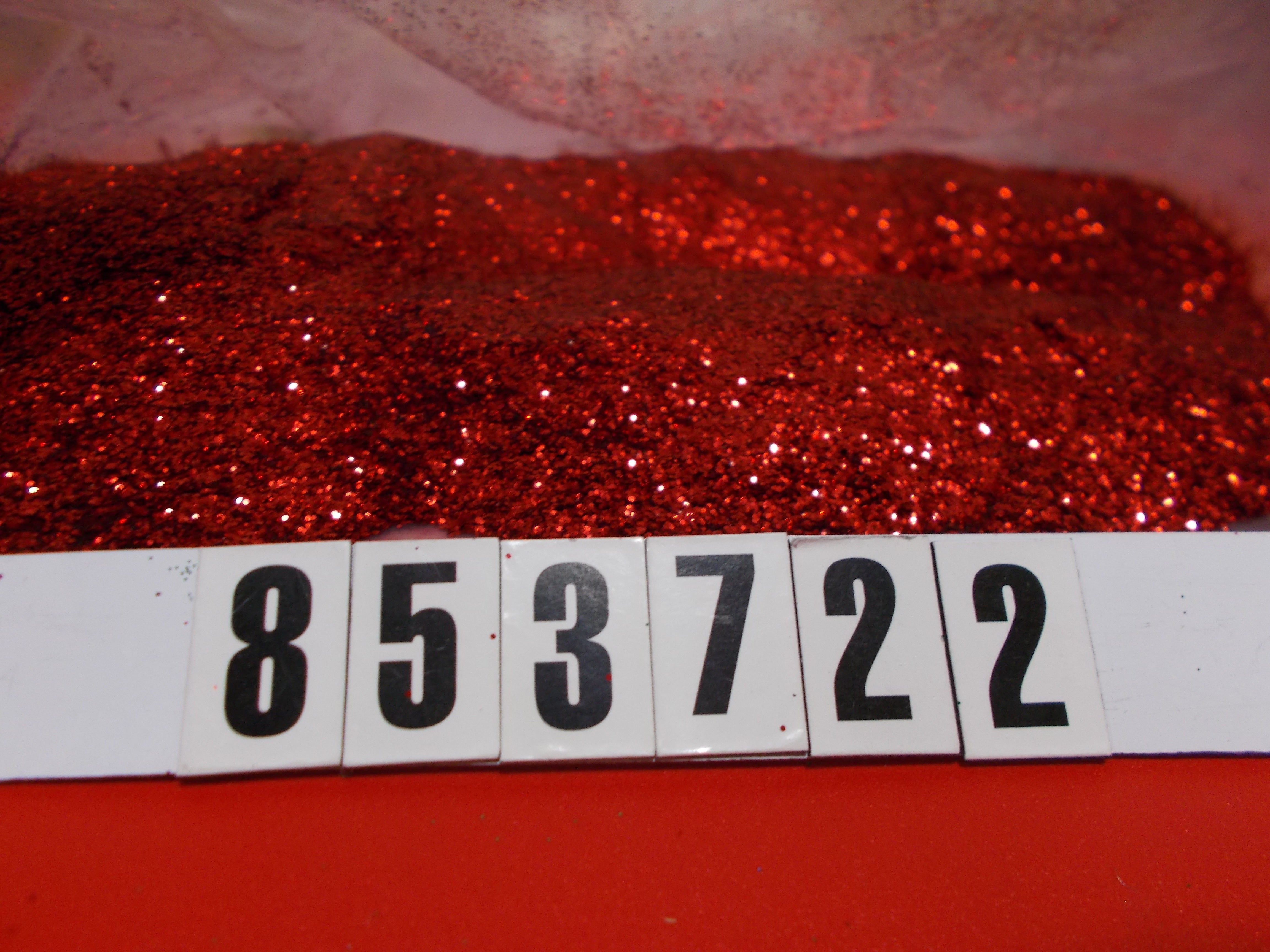 METAL FLAKE-FIRE RED 10P x .015