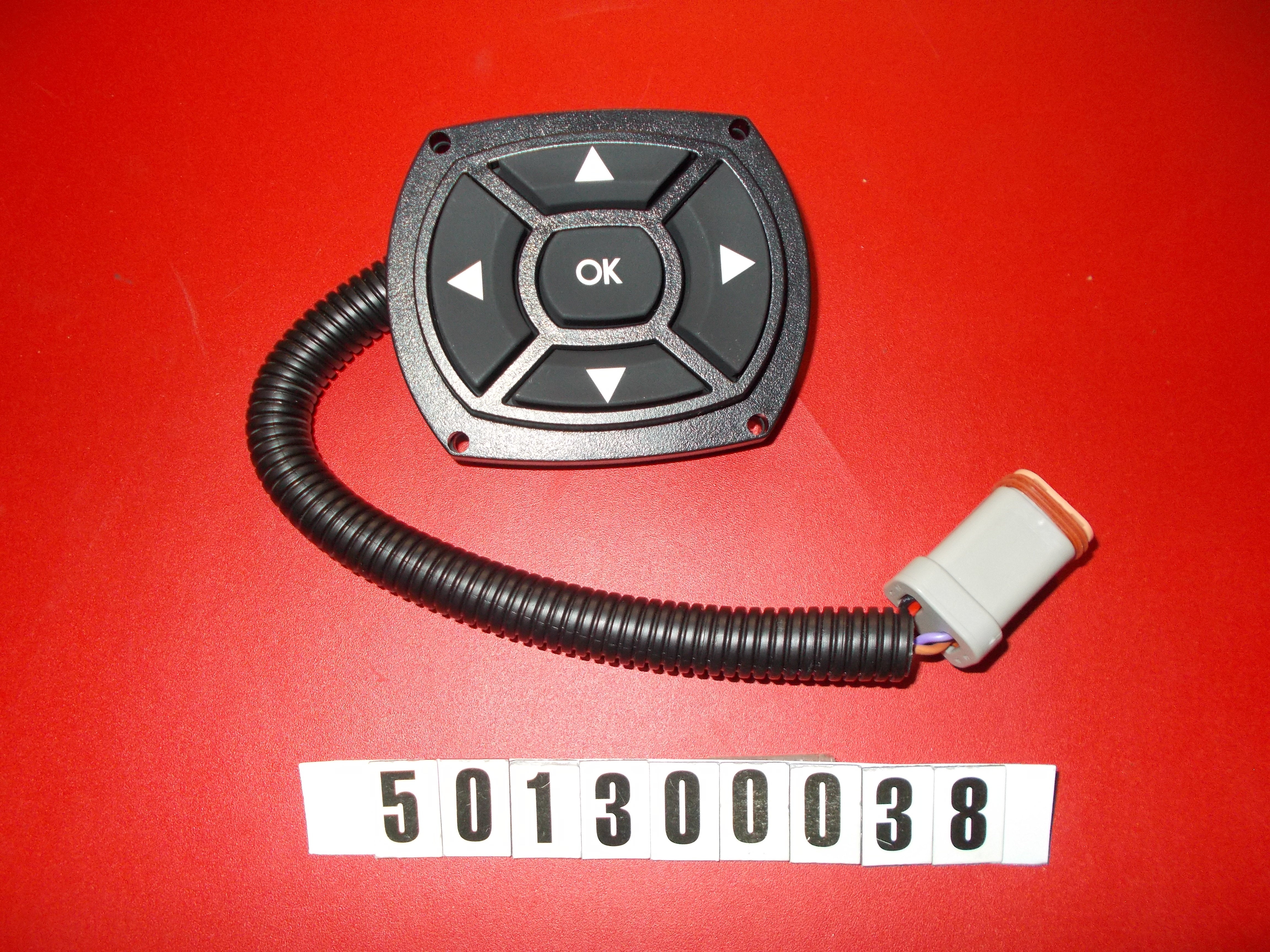IPA- BLACK "OK" BUTTON WITH 4 DIRECTIONAL ARROWS NLA
