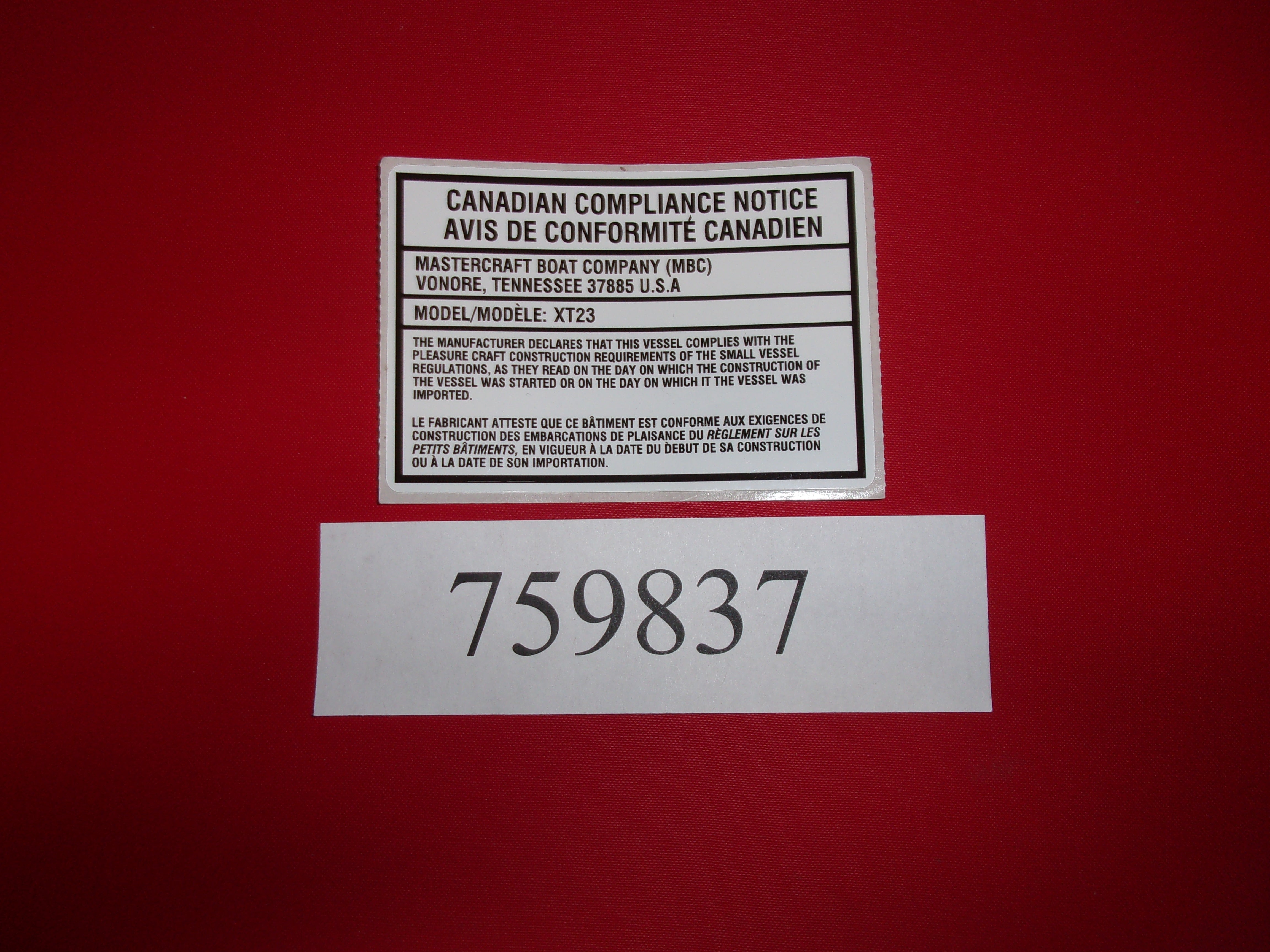 DECAL-CANADIAN CAPACITY XT23 '22