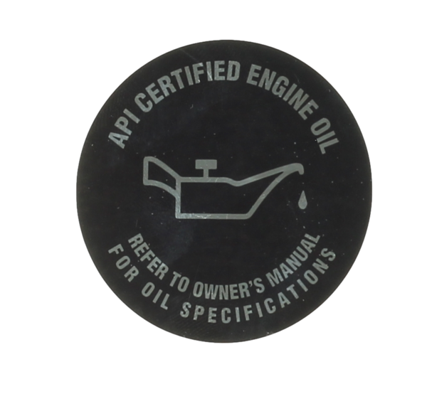 Oil Fill Cap Label