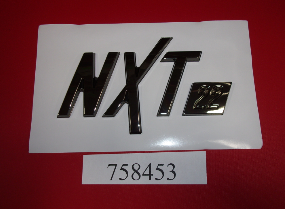 DECAL-DESIGNATOR BLACK CHROME NXT22 '20