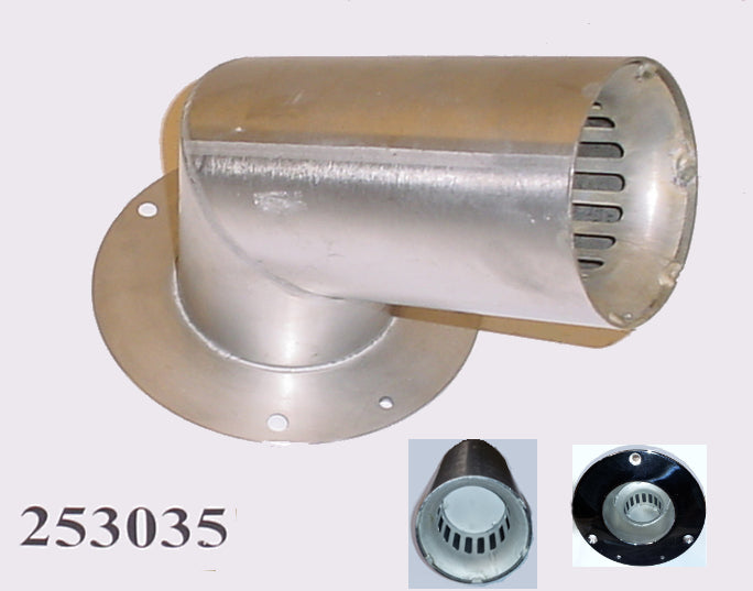 "MUFFLER-SS 3.5"" 60* X-STAR/X1 '08 EXHAUST FLANGE W/FLAP"