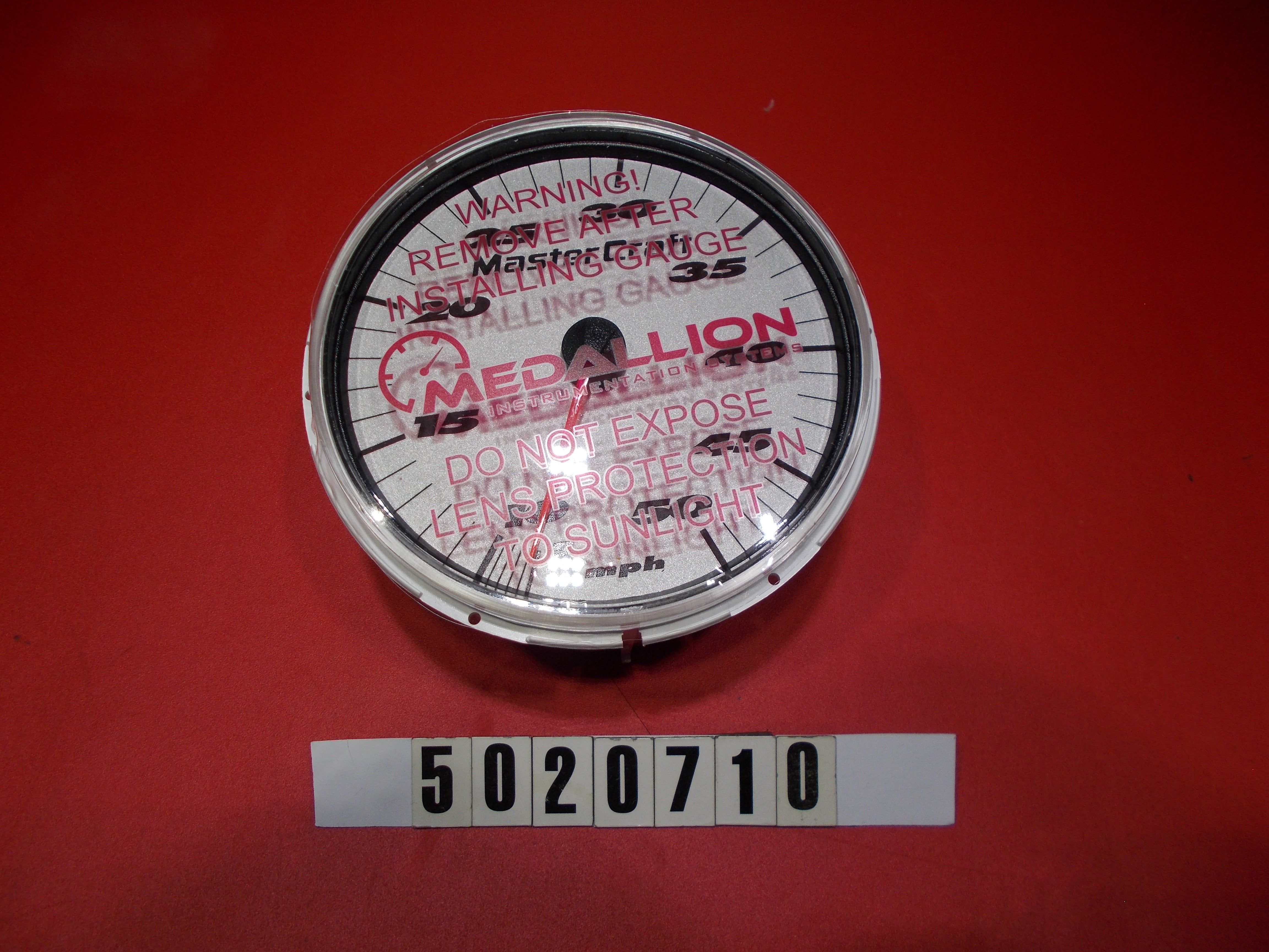 GAUGE-SPEEDO SILVER MET 5in