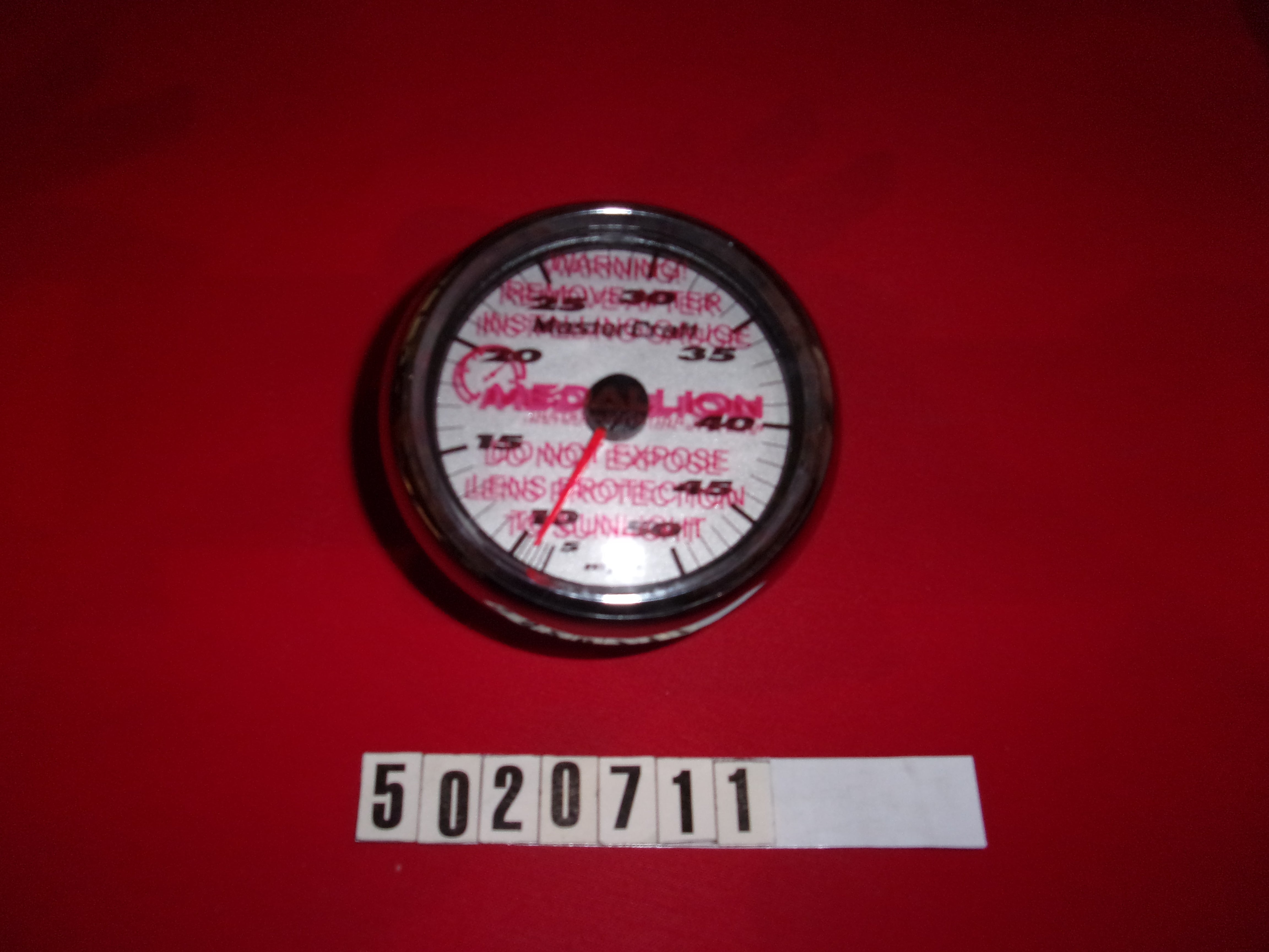 GAUGE-SPEEDO SILVER MET. 3in