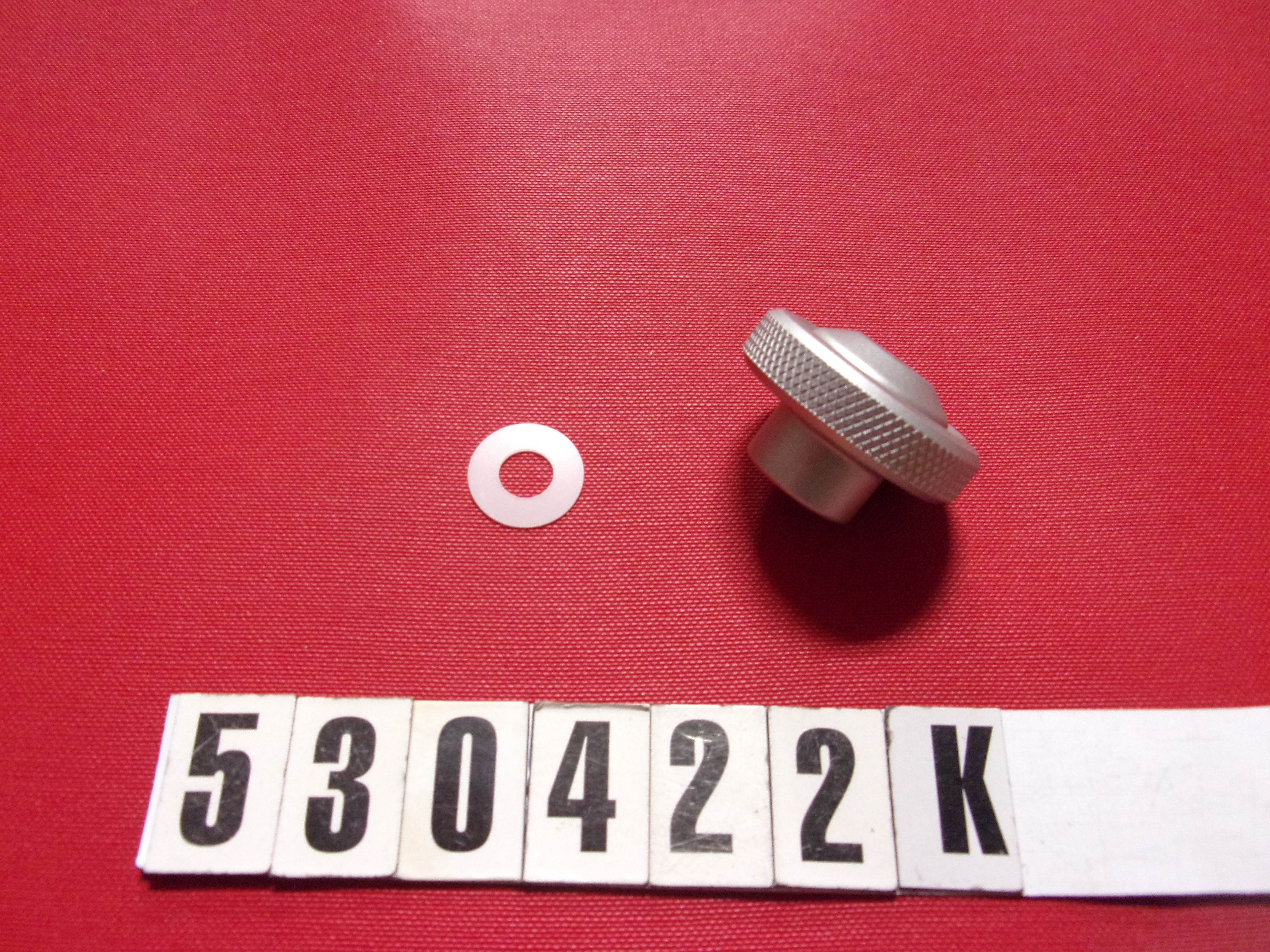 KNOB-MIRROR MOUNT ALUM PCMW SCOOP STYLE W/NYLON WASHER