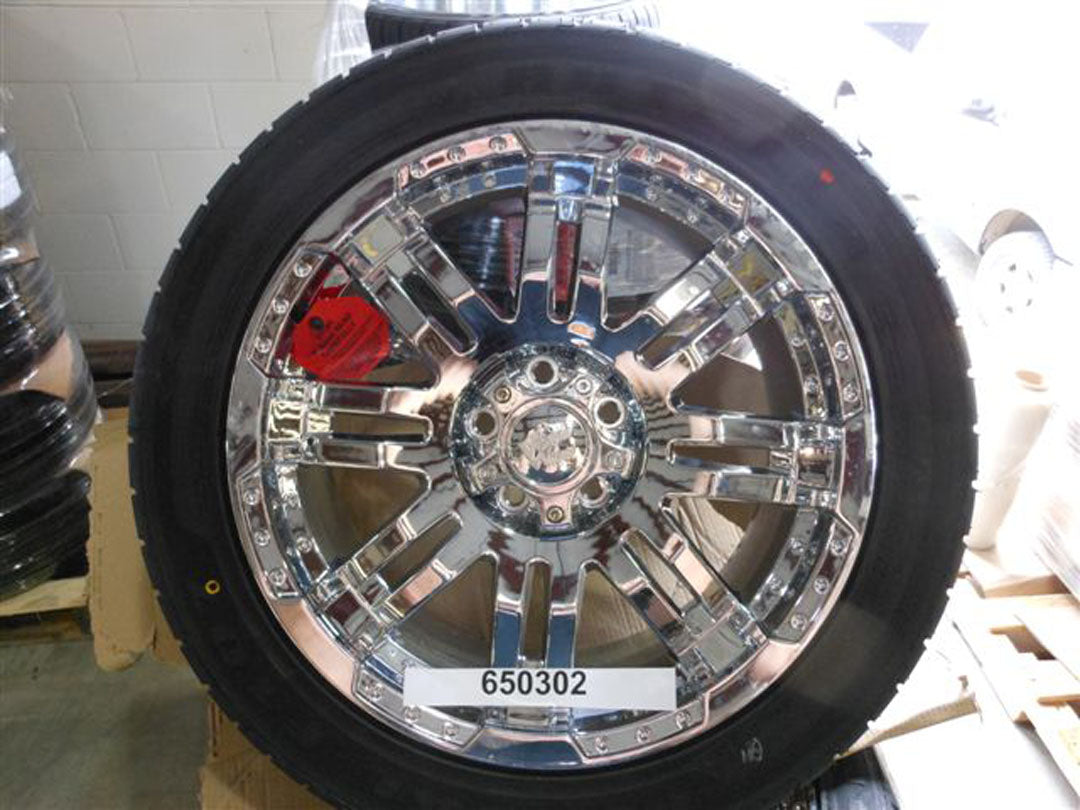 "WHEEL/TIRE-18""CHROME WARRIOR W/LOW PROFILE TIRE 2012"