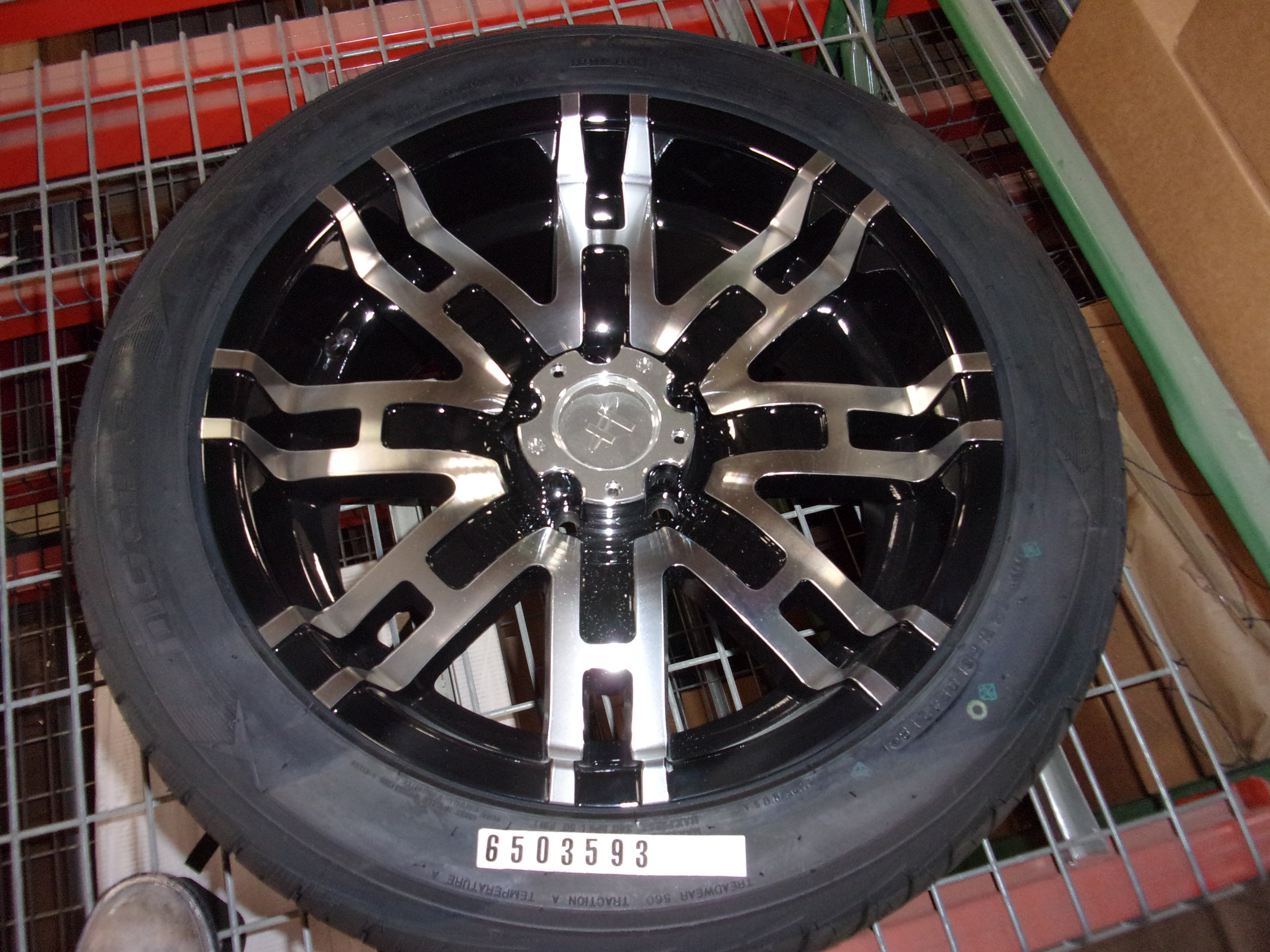 "WHEEL/TIRE MOUNTED HELO BLACK18"" 255/45R TIRE"