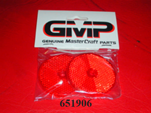 "REFLECTOR RED 2"" ROUND W\HOLE 98007R GMP SOLD AS SET OF 2"