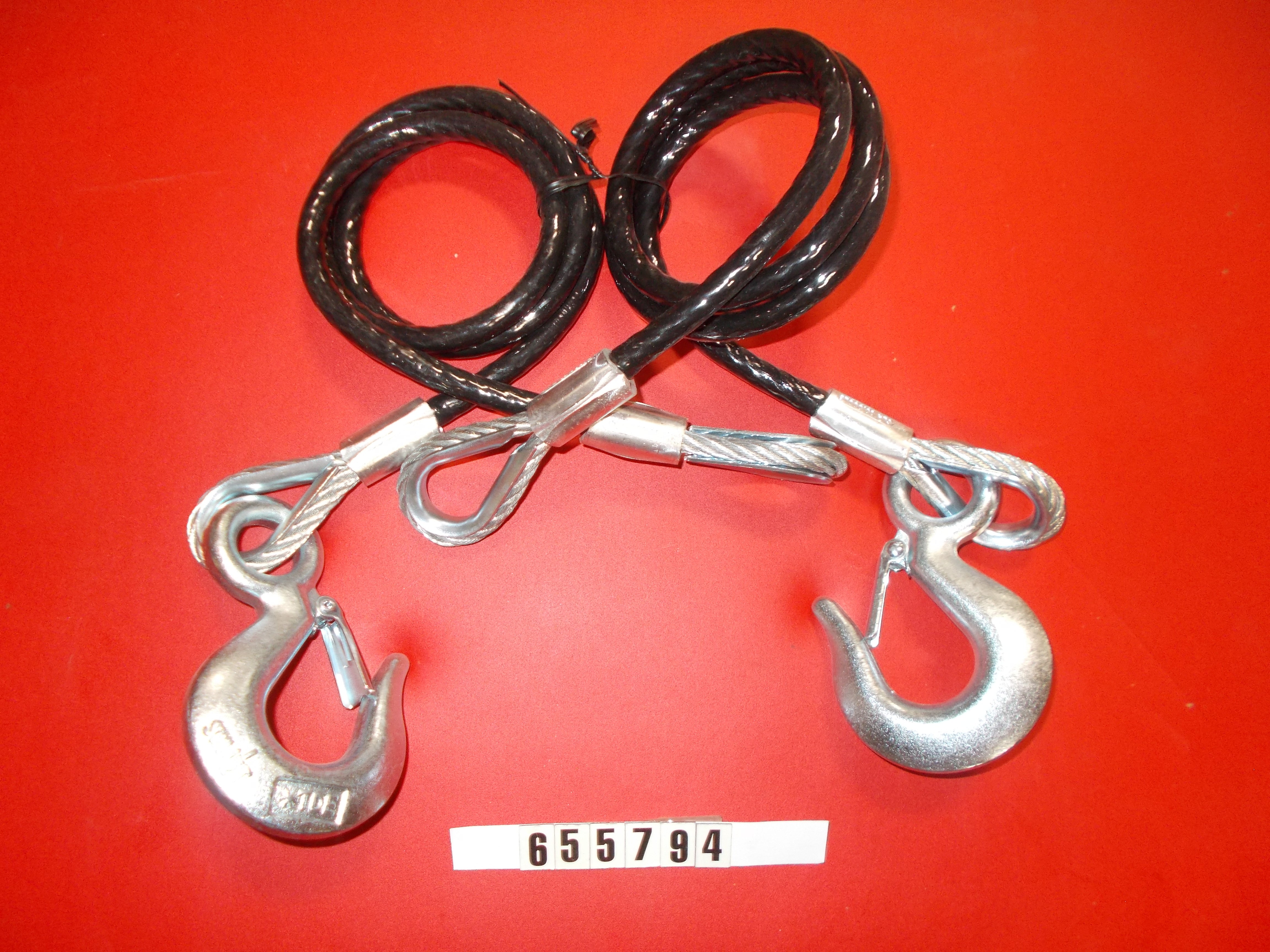 "CABLE-SAFETY 44X1/4 '08 44"" X 1/4 W/3/4 TON HOOK"