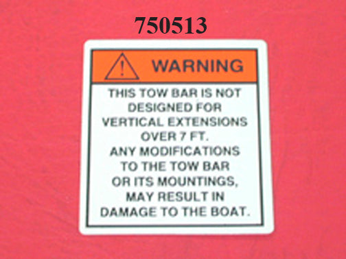 DECAL-WARNING TOW BAR IS NOT DESIGNED '11-'14